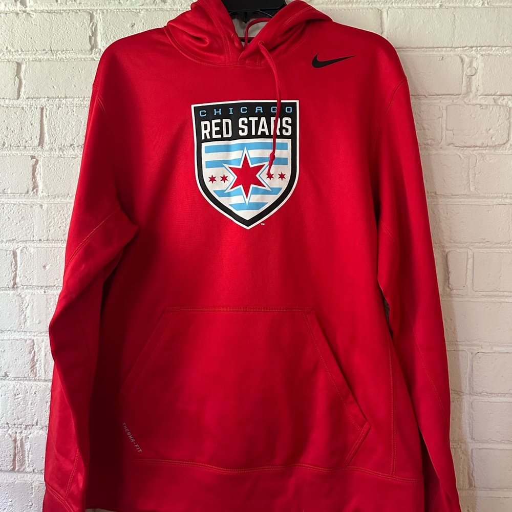 Nike Red Sweater with Shield Logo